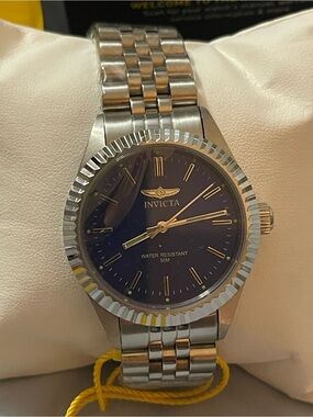 Invicta Stainless Steel Watch - Blue Dial